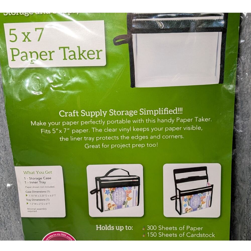 TOTALLY-TIFFANY 5 x 7 Paper Taker Storage Supply Case Scrapbook Organizer NEW